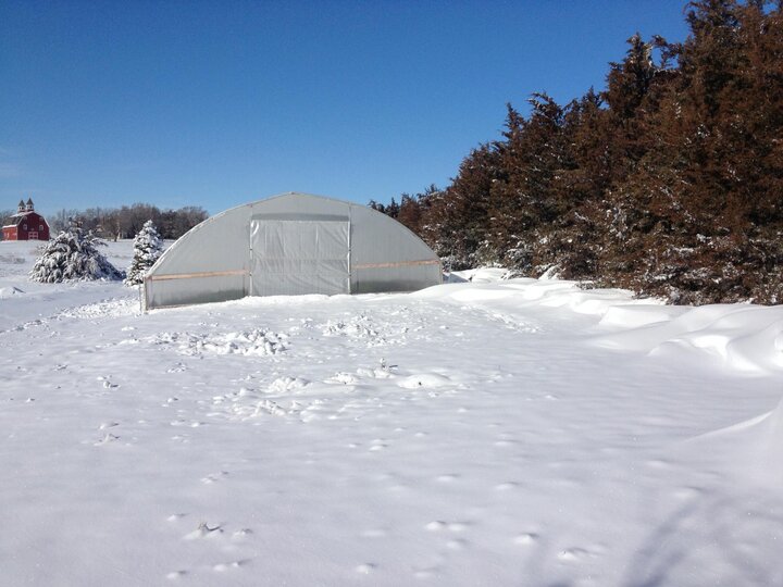 High tunnel at Lakehouse Farm in Waverly, NE